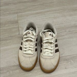 Adidas Cream and Brown Sneakers